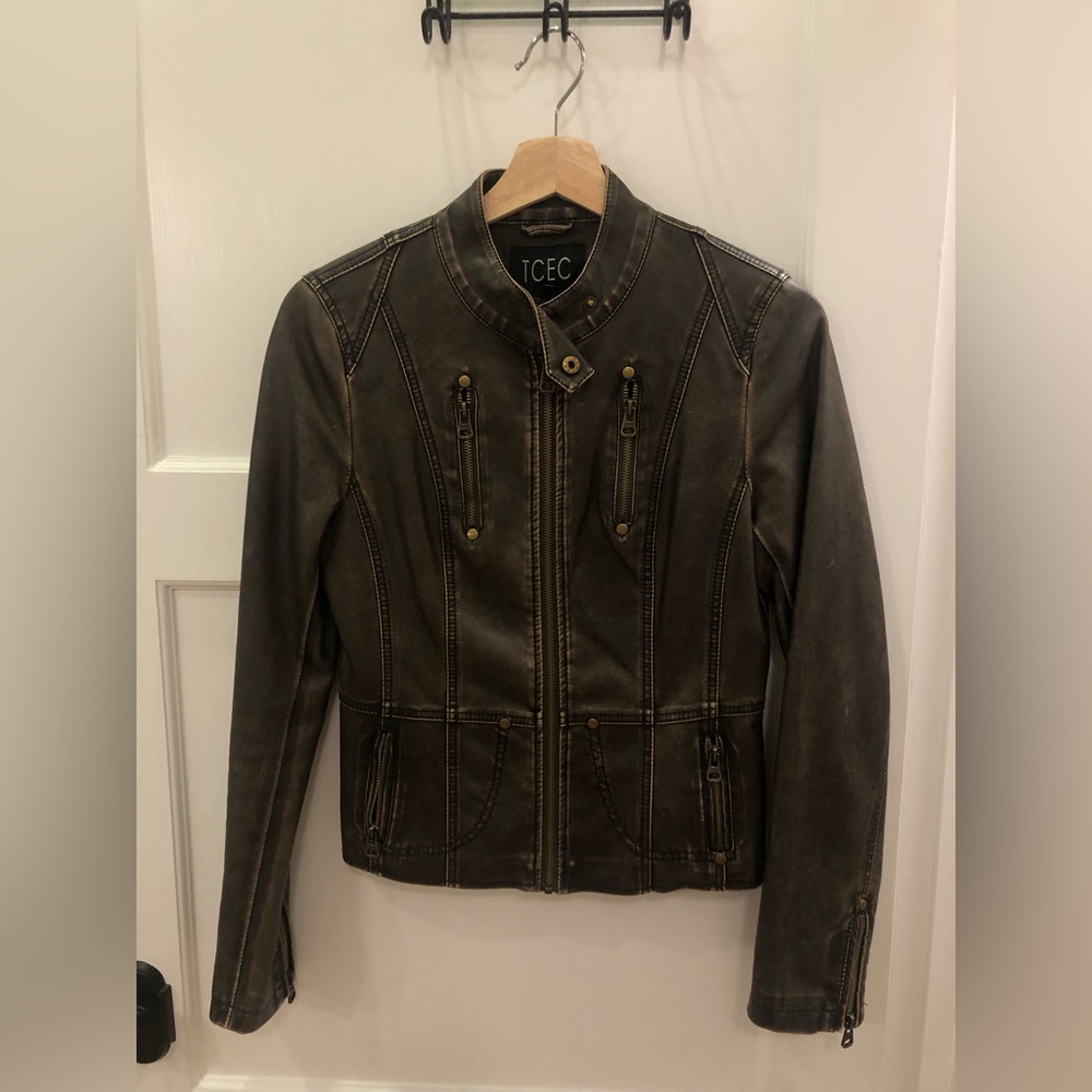 TCEC Faux Leather Jacket